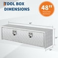 thumbnail image 3 of EDTara Lockable Aluminum Toolbox Chest, Heavy Duty Diamond Plate Storage Organizer With Keys for Trucks, Rvs, and Trailers, 3 of 6