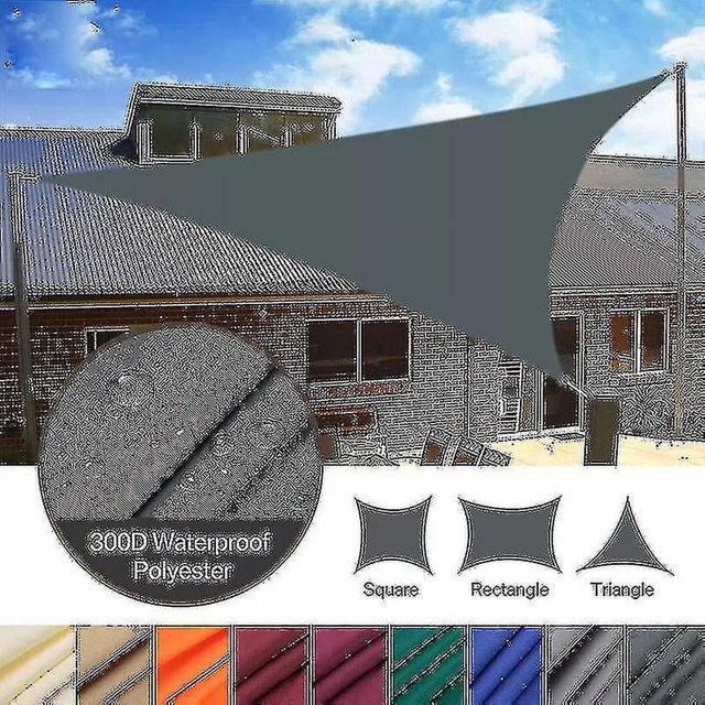 10 Sizes Triangle Waterproof Sun Shade Sail Outdoor Garden Patio Party Sunscreen Awingtriangle Canopy 95% Uv Block With Free Rope