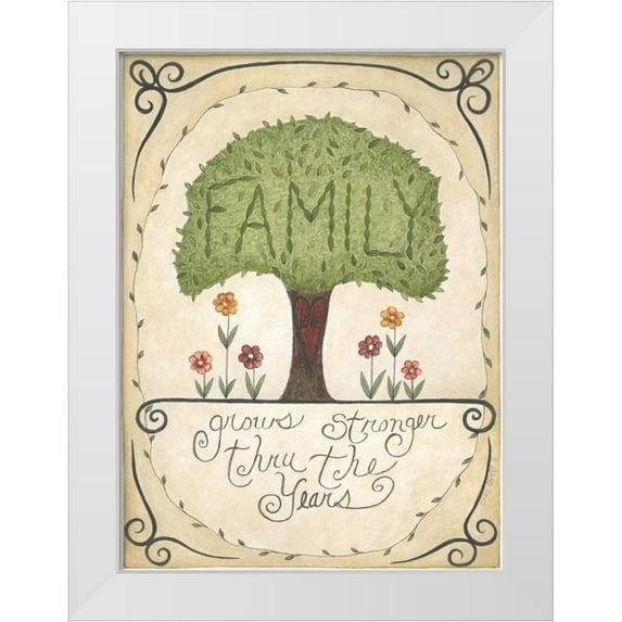 Shamp, Cindy 11x14 White Modern Wood Framed Museum Art Print Titled - Family Tree