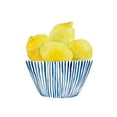 thumbnail image 2 of Loreth, Lanie 12x14 White Modern Wood Framed Museum Art Print Titled - Bowl of Lemons II, 2 of 4