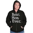 thumbnail image 3 of Best Mom Ever Mothers Day Present Womens Plus Size Graphic Zipper Hoodie Brisco Brands 2X, 3 of 5