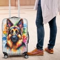 thumbnail image 4 of Watercolor Drip German Shepherd Pop Art Colorful Portrait Artwork Travel Luggage Cover Alsatian Dog Lover Gifts Suitcase Dust Protective Decor - 01009, 4 of 5