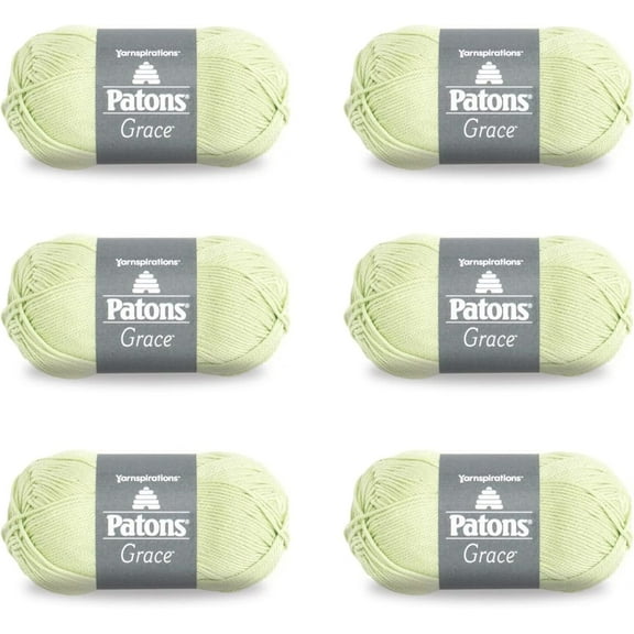 Patons Grace Ginger Yarn - 6 Pack of 1.75oz/50g - Cotton - 3 DK - 136 Yards - Knitting/Crochet