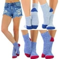 thumbnail image 2 of ToBeInStyle Women's Pack of 6 Soft Plush Warm Fuzzy Winter Socks - Marled, 2 of 7