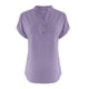 thumbnail image 5 of Ploknplq Linen Shirts for Women,Linen Button Down Shirt Women,Womens Linen Tops,Casual V Neck Down Short Sleeve Top T Shirt,Elbow Length Tee Shirts for Women,Gauze Shirts for Women Dark Gray 5XL, 5 of 6