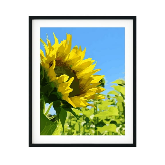 Designs ByLITA Chasing The Sun Floral, 5 x 7 Wall Print Inspirational (Unframed) | Beautiful Flowers | Stylish Modern Decoration For The Home and Office