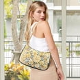 thumbnail image 6 of Elegant Flowers Yellow Women Handbags Shoulder Bag Cross Body Bag with Crossbody Strap Hobo Bags Chain Strap, 6 of 7
