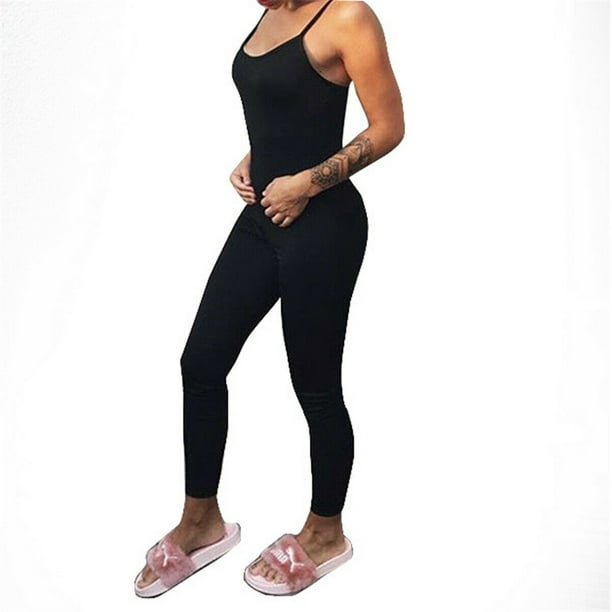 Aunavey Aunavey Women's Sport Yoga Gym Backless Leotard Rompers Suit