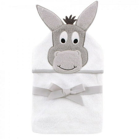UPC: 0660168570632 | Hudson Baby Infant Cotton Animal Face Hooded Towel  Happy Donkey  One Size