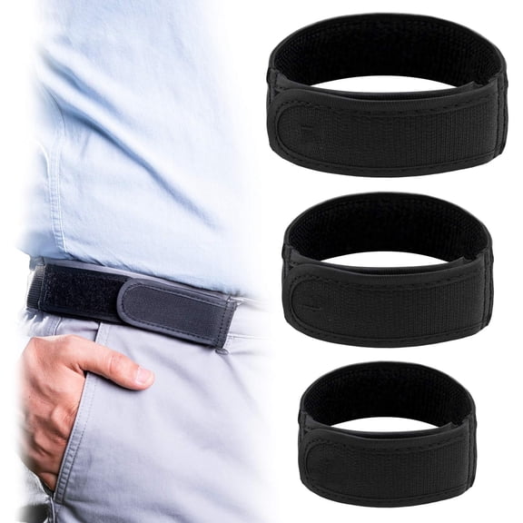 3Pcs Adjustable Invisible Lazy Elastic Waist Belt, Anti Slip Fastener Tape Buckle Jeans Waistband for Men Women
