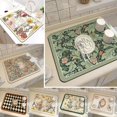 thumbnail image 2 of Kitchen Plates Dish Draining Absorbent Dry Mat Pans Washing Up Drying Board Pad, 2 of 8