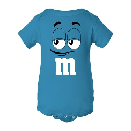 M & M Custome for baby Halloween Costume Baby Bodysuit Blue 18