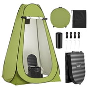VEVOR Portable Camping Toilet, 330 lbs Load Capacity, Folding Camping Toilet with Pop-Up Privacy Tent