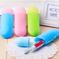 thumbnail image 4 of Cheers.US Portable Travel Toothbrush Toothpaste Holder Storage Box with Hanger ABS Plastic Candy Color, 4 of 7