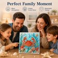 thumbnail image 3 of Ocean Theme Pearl Art DIY Kit, Crab DIY Pearl Painting Set, Sparkling Coastal Wall Decoration with Crab Diamond Pearl Art for Beach Enthusiasts, 3 of 7