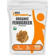 BulkSupplements Organic Fenugreek Powder - 1g per Serving - 1 Kilogram (2.2 lbs) - 1000 Servings