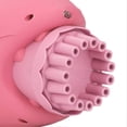 thumbnail image 3 of Kids Bubble Maker Toy Cooling Fan 15 Holes Fish Shaped Electric Bubble Machine for Outdoor Pink, 3 of 4