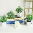 thumbnail image 5 of 2Pcs/3Pcs/4Pcs Fake Plants Potted Small Artificial Plants Indoor Faux Plants in White Pot Greenery for Home Office Bedroom Desk Bathroom Shelf Farmhouse Decoration, 5 of 9
