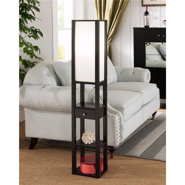 Benzara BM148799 Spacious Modern Style Lamp, Dark Brown