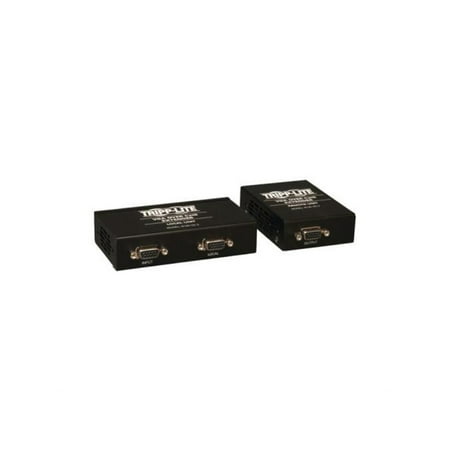 Tripp Lite VGA Over CAT5 Extender Kit (Transmitter and Receiver)  B130-101-2 Tripp Lite s B130-101-2 allows you to extend a 1920 x 1440 (60Hz) video signal up to 500 ft.  or a 1024 x 768 (60Hz) video signal up to 1 000 ft.  when using 24Awg  Solid Wire Cat5e/6 cable  such as Tripp Lite s N022-01K-GY (Cat5) and N222-01K-GY (Cat6). The range and number of monitors can be further expanded by adding B132-110A (Video Only) repeater units. Connect up to 3 repeaters  with the B130-101-2 receiver at the end of the chain  for a total of 4 monitors. A 1920 x 1440 (60Hz) signal can be extended up to 500 ft. from the first repeater in the chain to the last receiver. A 1024 x 768 (60Hz) signal can be extended up to 1 000 ft. from the first repeater in the chain to the last receiver. For optimal image quality between 500 and 1 000 ft.  use Zero-Skew cable  such as Tripp Lite P524-01K. The transmitter unit features functionality that allows for the EDID information from a connected display to be copied and sent to the connected computer  providing optimal compatibility. The remote (Receiver) unit features built in Equalization and Gain controls to adjust the video image. Includes mounting hardware for both local and remote units  allowing them to be wallmounted  rackmounted or pole mounted. Ideal for digital signage situations  such as retail  schools  churches  etc.
