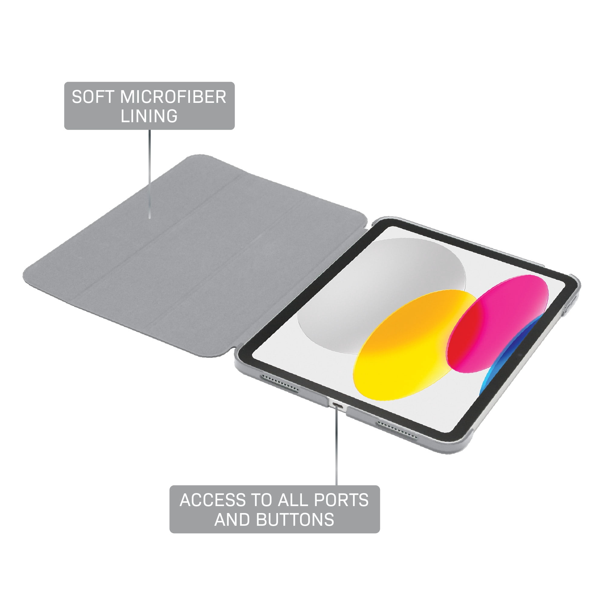 Body Glove Tablet Folio Case for iPad (A16) / iPad (10th generation) - Gray