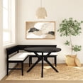 thumbnail image 2 of Plank+Beam Verso Round Dining Table, 47" Solid Wood Kitchen & Dining Room Table, Black, 2 of 13