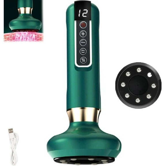 Glowfit Cellulite Massager, Milow Glow Fit Cellulite Massager with Suction, Handheld Anti Cellulite Massage Tool with 12 Levels, Cellulite Massage for Neck, Legs (Green)