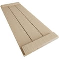 thumbnail image 6 of Ekena Millwork 16 1/2"W x 62"H Rustic Three Board Joined Board-n-Batten Rough Cedar Faux Wood Shutters w/End Batten (Per Pair), Primed Tan, 6 of 10
