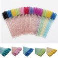 thumbnail image 2 of Flmtop 50Pcs Women Disposable Faux Crystal Eyelash Brushes Eye Makeup Cosmetic Tools, 2 of 10
