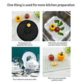 thumbnail image 1 of Kitchen Rubber Sink Drain Mat Heat Resistant Home Table Dish Protector Tableware Food Residue Drainer Hollow Pad Supplies White Round, 1 of 1