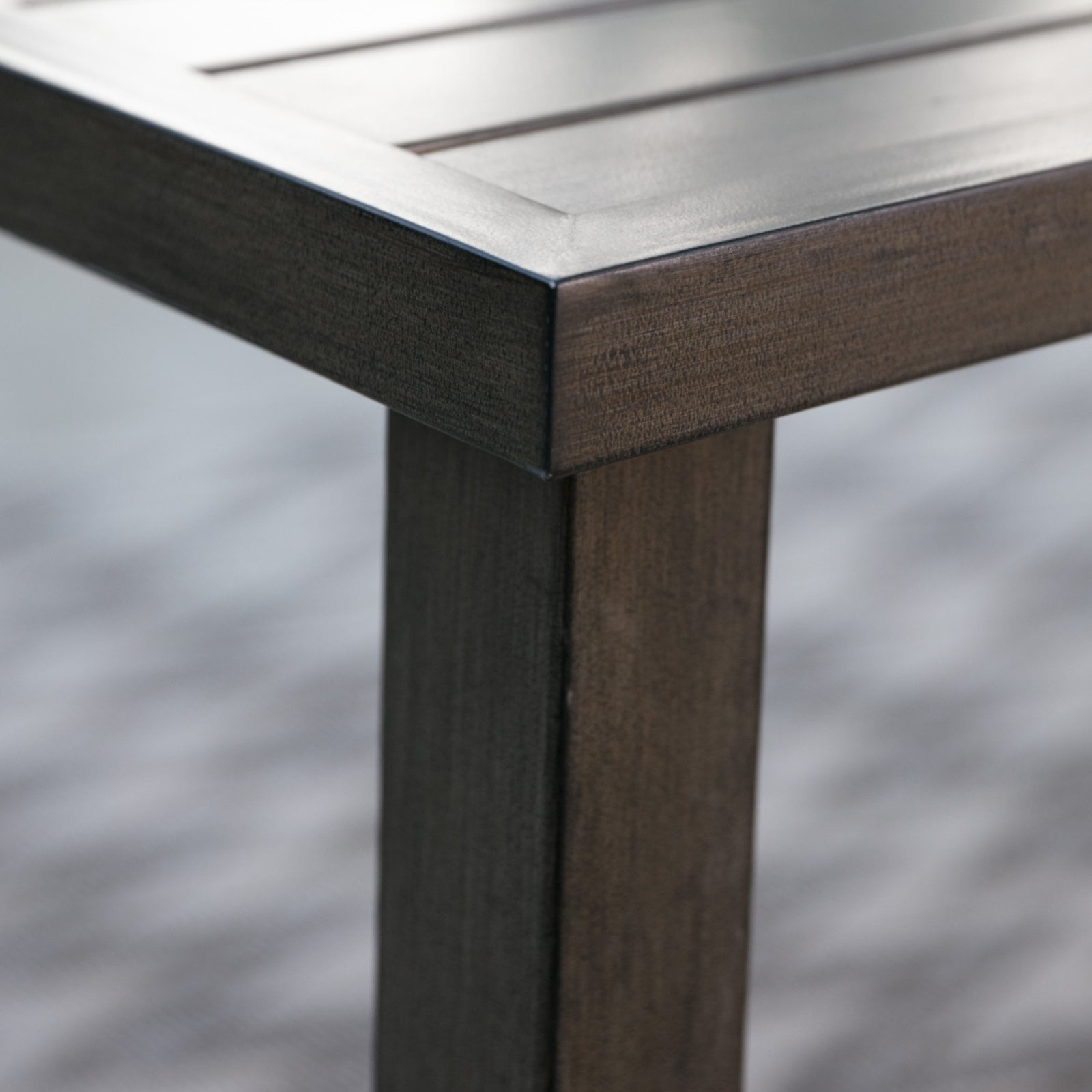 Belham Living Lake Como Steel Slatted Patio Dining Table