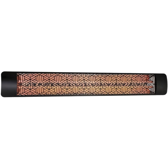 Eurofase Heating - 3000 Watt Single Element 61 Inch Electric Patio Heater-480 Voltage-Black Finish-Mason Decorative Fascia