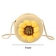 thumbnail image 2 of Bolso redondo de paja Bolso cruzado de playa Regalo de Navidad, 2 of 5