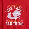 thumbnail image 2 of Disney Classics - Cats & Dogs - Cat Lady Like Its A Bad Thing - Men's Long Sleeve T-Shirt, 2 of 4