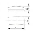 thumbnail image 2 of Optronics Clearance Light MC32RS MC32 SERIES; Incandescent; Oblong; Red Lens; White ABS Housing; With Reflex Lens; 12 Volts DC; Surface Mount; Retail Packaging, 2 of 2