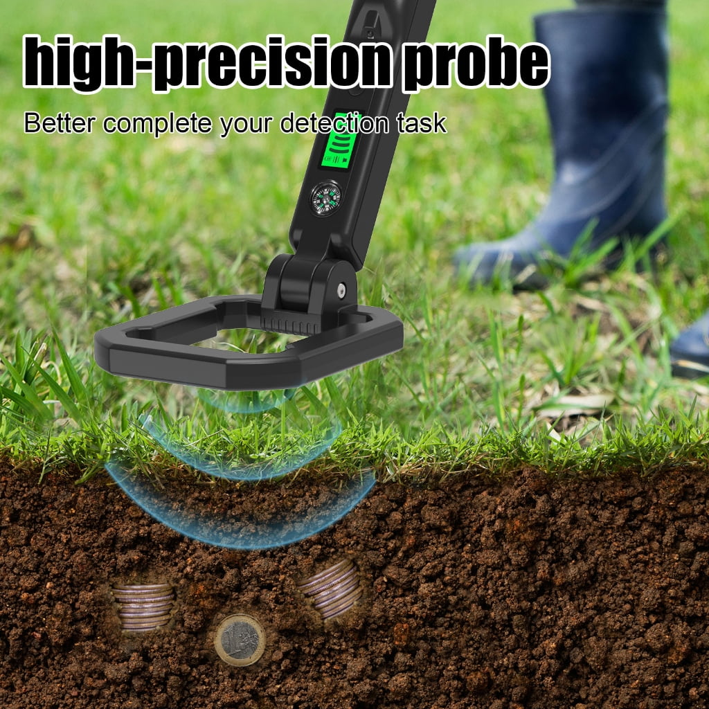 CEORPER Foldable Metal Detector Simple Operation LCD Display Distance Indicator Sound Alerts Metal Targets Detection