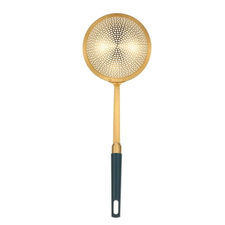 

1Pc Kitchen Cooking Frying Strainer Skimmer Stainless Steel Cooking Tool (Yellow)