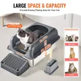 thumbnail image 2 of Extra Large Stainless Steel Cat Litter Box with High Sides, Anti-Splashing & Odor-Free, Includes Metal Scoop, 2 of 6