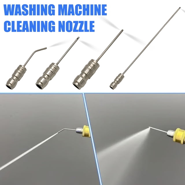 High Pressure Washer Nozzle Kit Quick Connect System Cleaning Nozzle AC Cleaning Stainless Steel Extension Wand with Multi Spray Modes