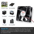 thumbnail image 3 of Wathai 2Pin 120mm x 38mm 12V DC Brushless Cooling Fan High Airflow Cooler Fan, 3 of 7