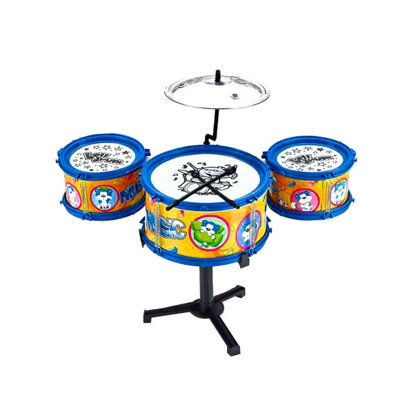 Juguetes Para Niño Batería de simulación para niños, 3 tambores, jazz, instrumento de percusión musical, juguetes para niños de 3 a 6 años Juguetes Para Bebe 1 Año