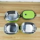 thumbnail image 3 of Yuarrent Recipiente de comida duradero de acero inoxidable para picnic al aire libre adecuado para todas las ocasiones respetuoso con el medio Mostrada rectangular mate capas dobles, 3 of 6