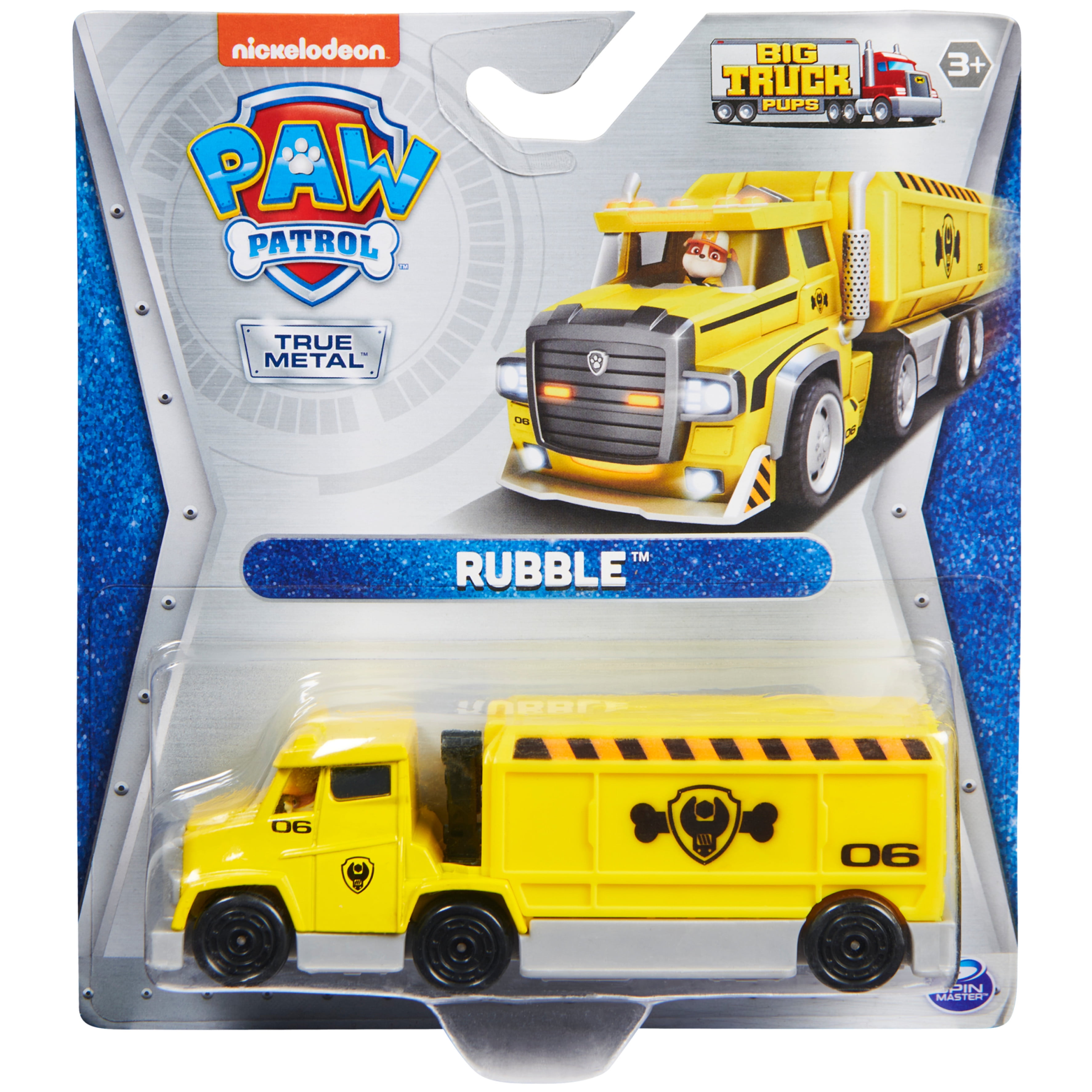 Frustratie verdamping Auto PAW Patrol, True Metal Rubble Collectible Die-Cast Toy Trucks, Big Truck  Pups Series 1:55 Scale - Walmart.com