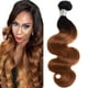 thumbnail image 1 of Ombre paquetes de cabello humano brasileño 1b/30 dos tonos Ombre cuerpo onda cabello humano un paquete 20 pulgadas cabello virgen sin procesar paquetes teje extensiones para mujeres, 1 of 5