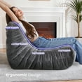 thumbnail image 4 of Congermom Bean Bag Chair, Giant Bean Bag Chairs for Adults, Bean Bag Sofa with Filler Faux Fur, Memory Foam Bean Bag Couches Fireside Lazy Sofa for Living Room, Bedroom, Office (GREY), 4 of 5