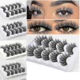 thumbnail image 2 of 10pcs 3D Mink Handmade Fake Eyelashes Natural Long Wispy Makeup False Lashes, 2 of 2