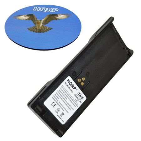 Powerpod Portable Battery (HQRP High Capacity Battery for Motorola MT2000 MTS2000 NTN7143 NTN7143A NTN7144 NTN7143B Digital Portable Two-Way Radio + HQRP)