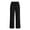 Black, variant on Vivianyo HD Women's Fall Pants Vertical Seam Woven Bottoms, Drawstring Waist Side Split Wide Leg Trousers with Side Pockets for Women, Women's White, Sizes S-2XL