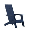 thumbnail image 2 of Merrick Lane Modern 2 Slat Back All-Weather Poly Resin Wood Adirondack Chair in Navy, 2 of 14
