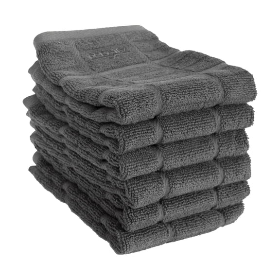 All-Clad Premium Solid Dish Cloth, 6-Pack, Pewter